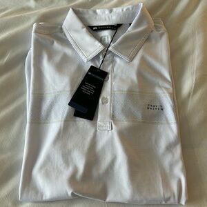 Travis Mathew White Deck Navigator Short Sleeve Polo